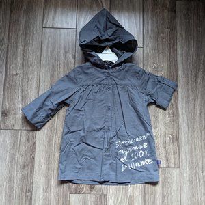 NWT Toddler Girl (2Y) - SOURIS MINI Woven Hooded Tunic